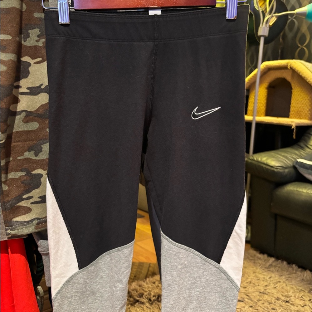 Nike Kids Black and Gray Leggings